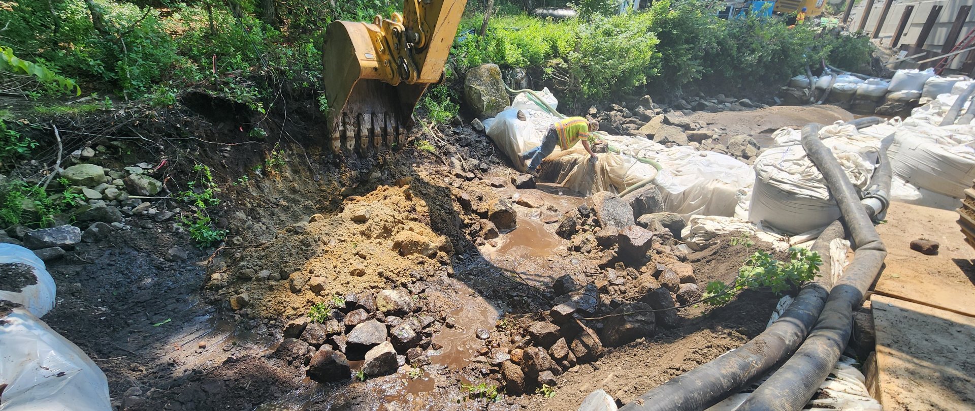 Latimer Brook Excavation for Concrete Weir